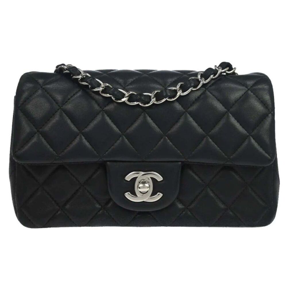 Chanel Classic Single Flap Quilted Lambskin Black Leather Shoulder Bag Bag